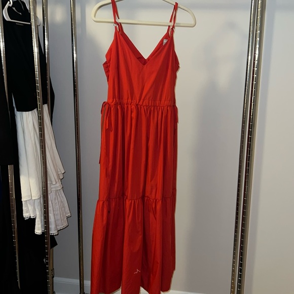 Red tiered maxi dress size 6 ASOS - Picture 2 of 3